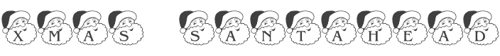 PF Xmas Santahead Font preview