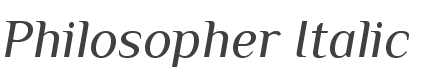 Philosopher Italic style