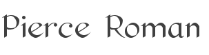 Pierce Roman Font preview