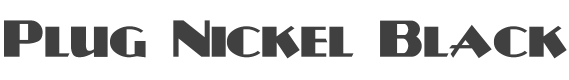 Plug Nickel Black Font preview