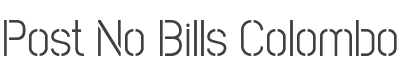 Post No Bills