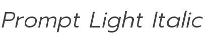 Prompt Light Italic style