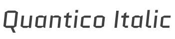 Quantico Italic style