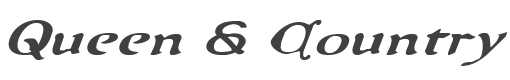 Queen & Country Expanded Italic style