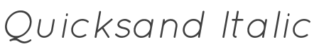 Quicksand Italic style