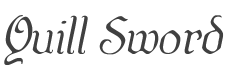 Quill Sword Light Italic style