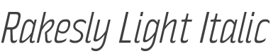 Rakesly Light Italic style