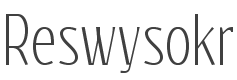 Reswysokr Font preview