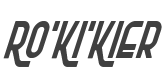 Ro'Ki'Kier Condensed Italic style