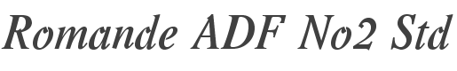 Romande ADF No2 Std Demi Bold Italic style
