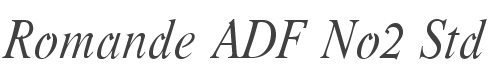 Romande ADF No2 Std Italic style