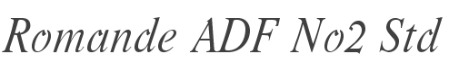 Romande ADF No2 Std Italic style