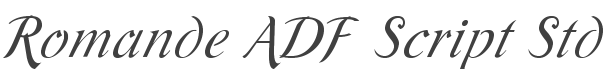 Romande ADF Script Std Italic style
