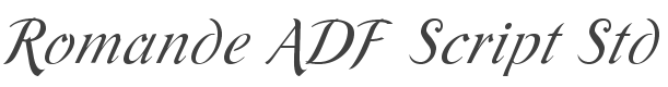 Romande ADF Script Std Italic style