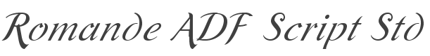 Romande ADF Script Std Italic style