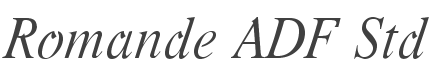 Romande ADF Std Italic style