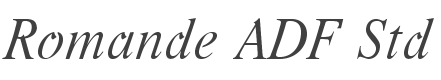 Romande ADF Std Italic style