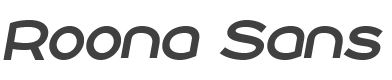 Roona Sans Bold Italic style