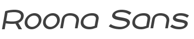 Roona Sans Medium Italic style