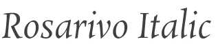 Rosarivo Italic style