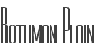 Rothman Font preview