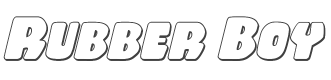 Rubber Boy 3D Italic style