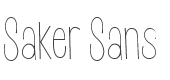 Saker Sans Thin style