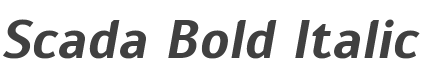 Scada Bold Italic style