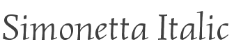 Simonetta Italic style