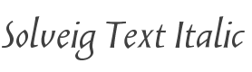 Solveig Text Italic style