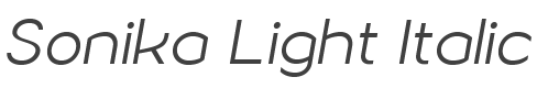 Sonika PERSONAL USE Light Italic style