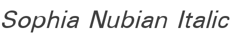 Sophia Nubian Italic style