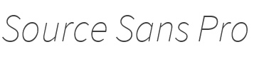 Source Sans Pro ExtraLight Italic style
