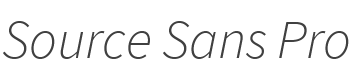 Source Sans Pro Light Italic style