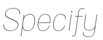 Specify Normal Thin Italic style