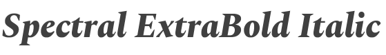 Spectral ExtraBold Italic style