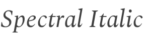 Spectral Italic style