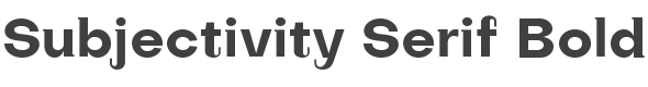 Subjectivity Serif Bold style