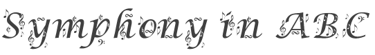 Symphony in ABC Font preview