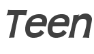 Teen Bold Italic style