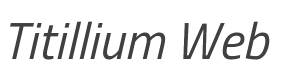 Titillium Web Italic style