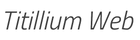 Titillium Web Light Italic style