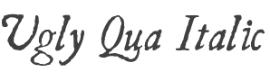 Ugly Qua Italic style