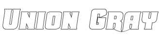 Union Gray Outline Semi-Italic style