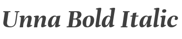 Unna Bold Italic style