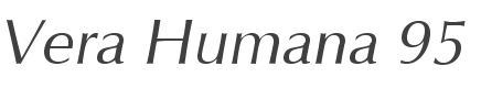 Vera Humana 95 Italic style