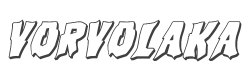 Vorvolaka 3D Italic style