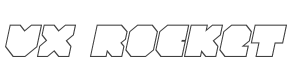 VX Rocket Outline Italic style