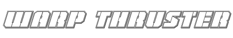 Warp Thruster Engraved Italic style