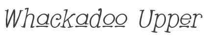 Whackadoo Upper Italic style